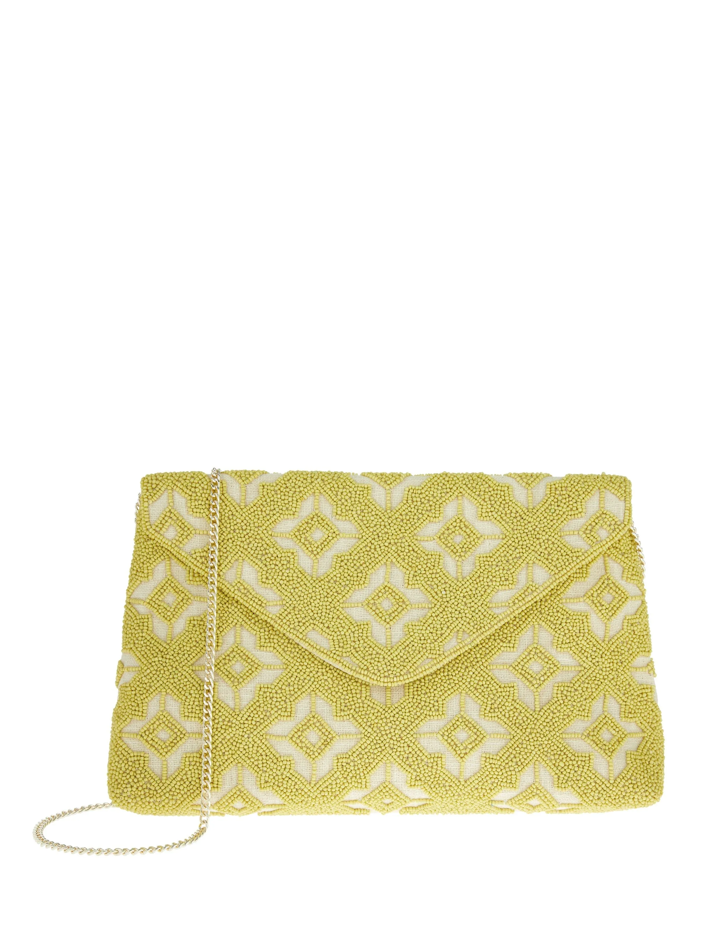 Accessorize London Beaded Oversized Envelope Clutch Bag