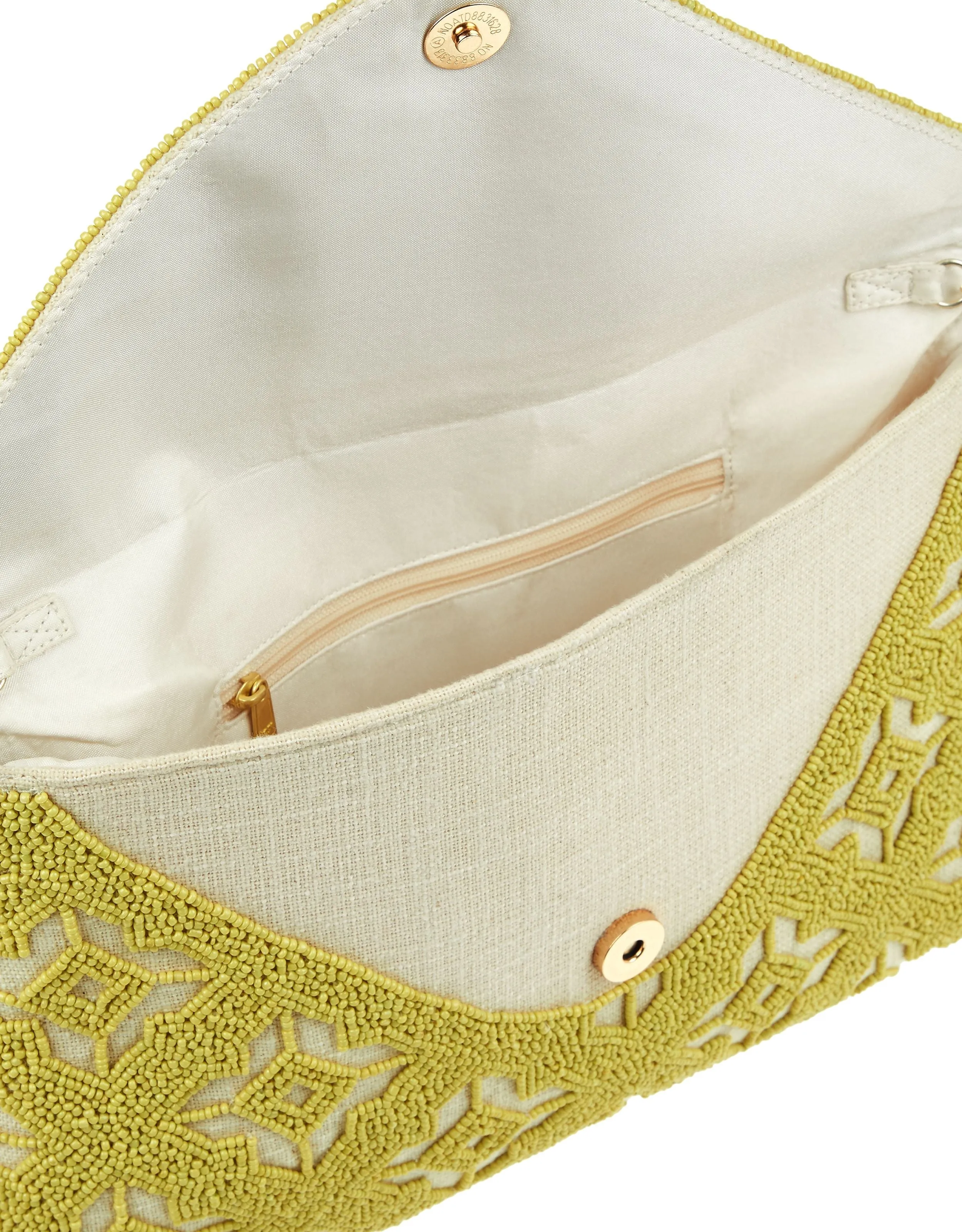 Accessorize London Beaded Oversized Envelope Clutch Bag