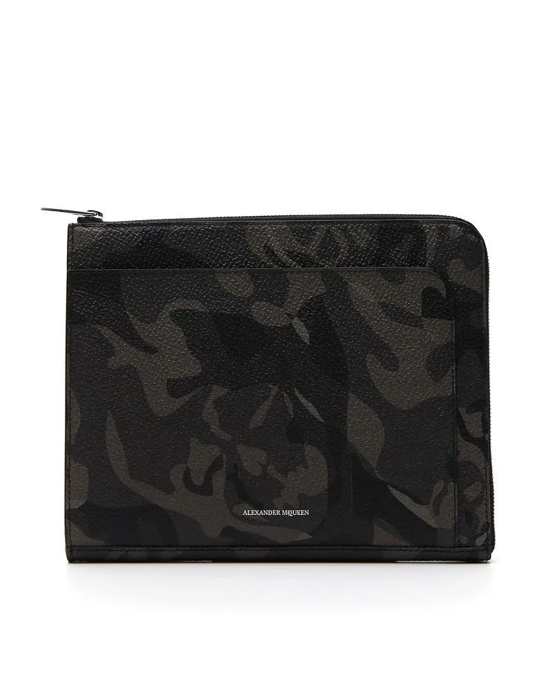 Alexander McQueen Camouflage Zip Clutch