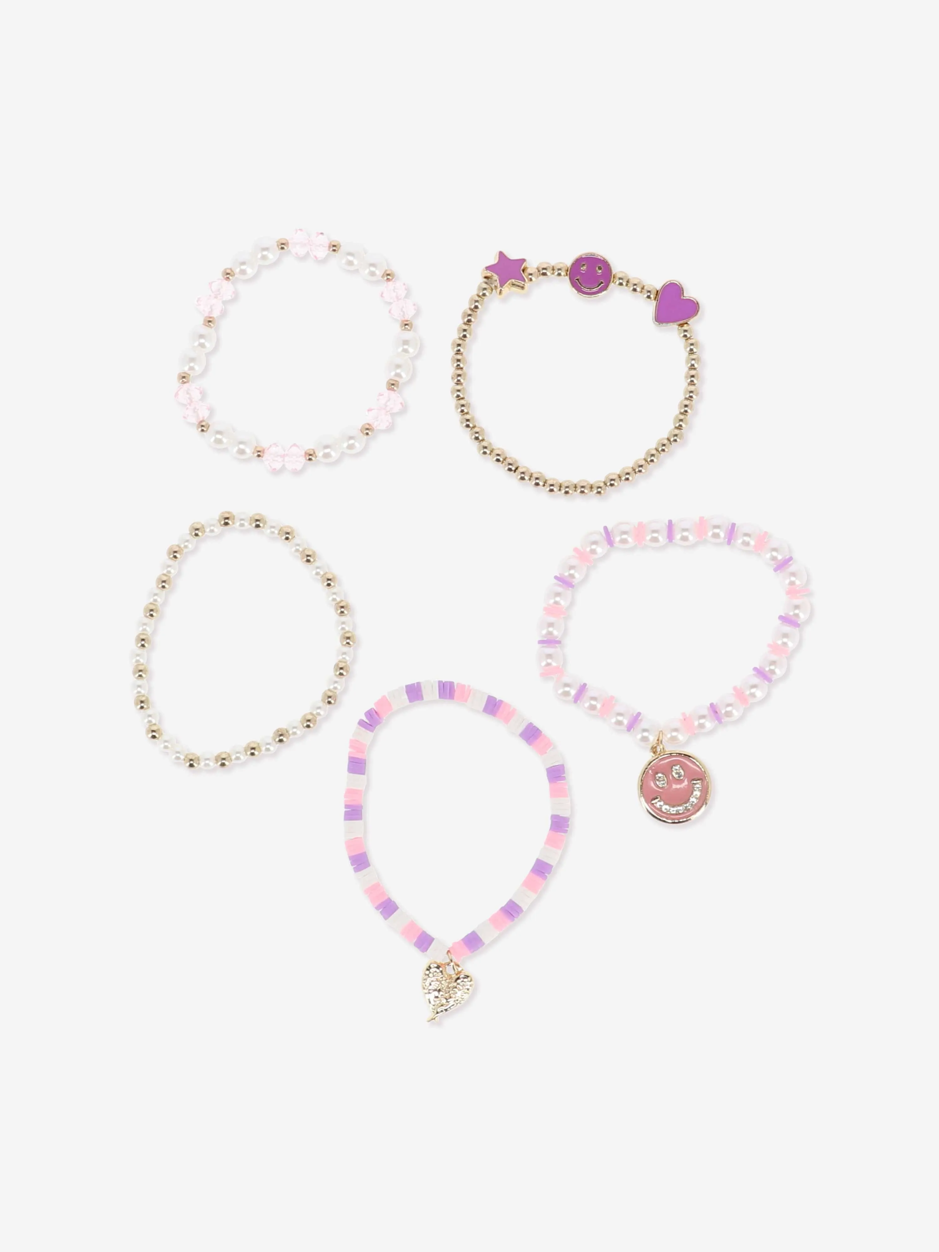 Angels Face Girls Smile Braclet Set in Purple