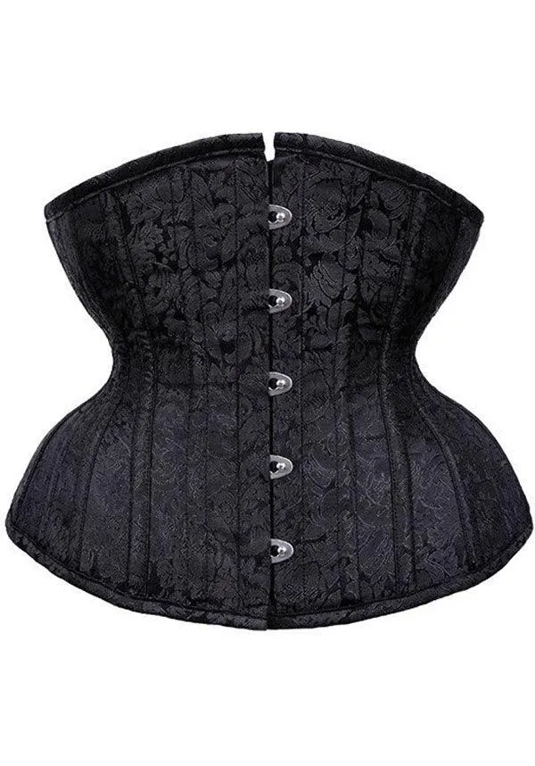 Black Brocade | UNDERBUST CORSET