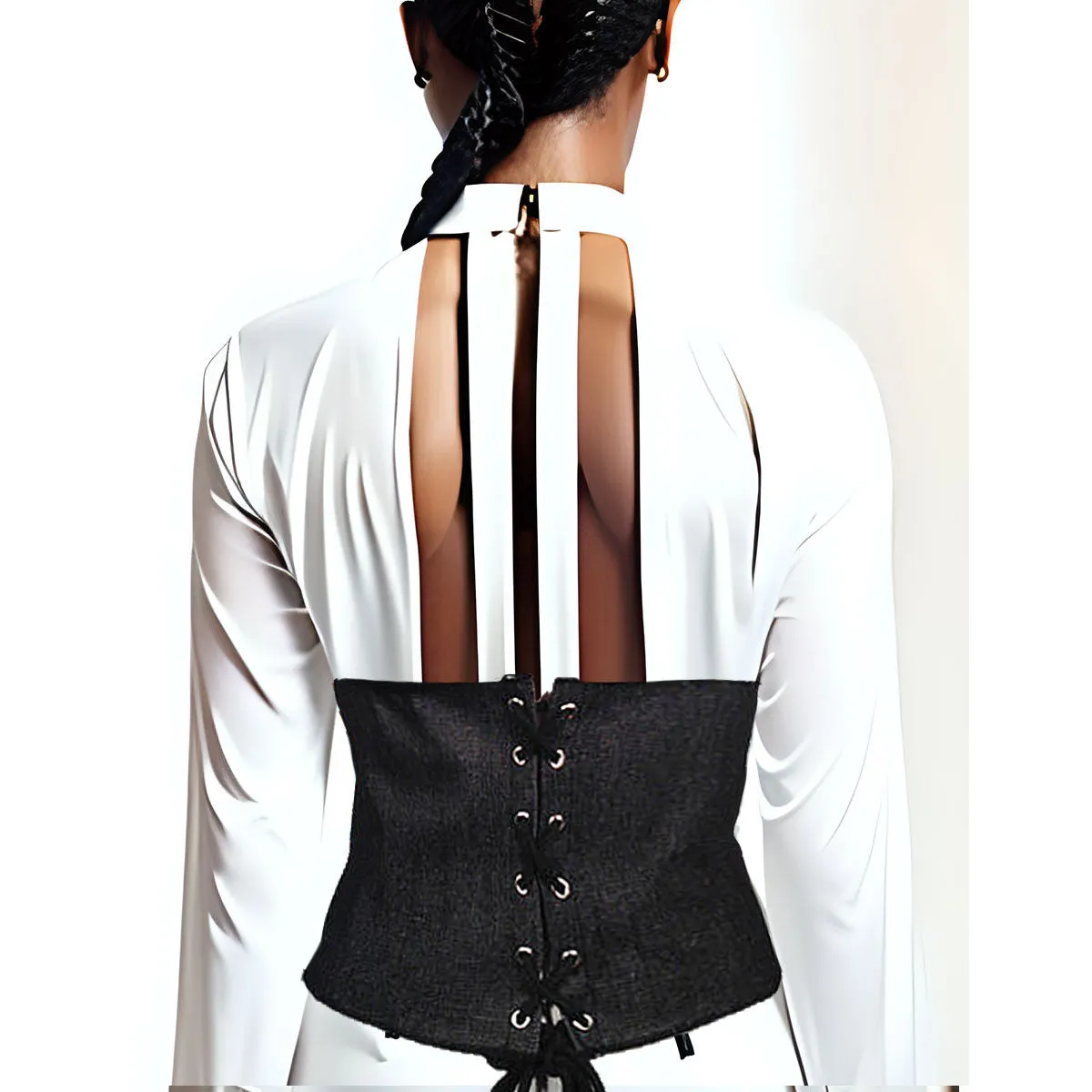 Black Wide Corset Belt