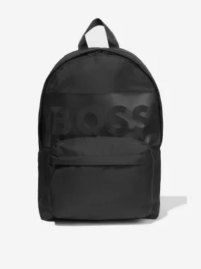 BOSS Boys Logo Rucksack in Black