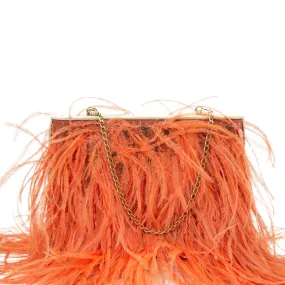 CHANEL Feather Embellished Clutch Bag