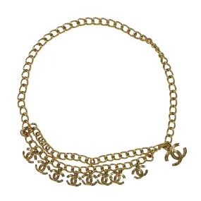 Chanel Gold Multi Logo Chain Belt