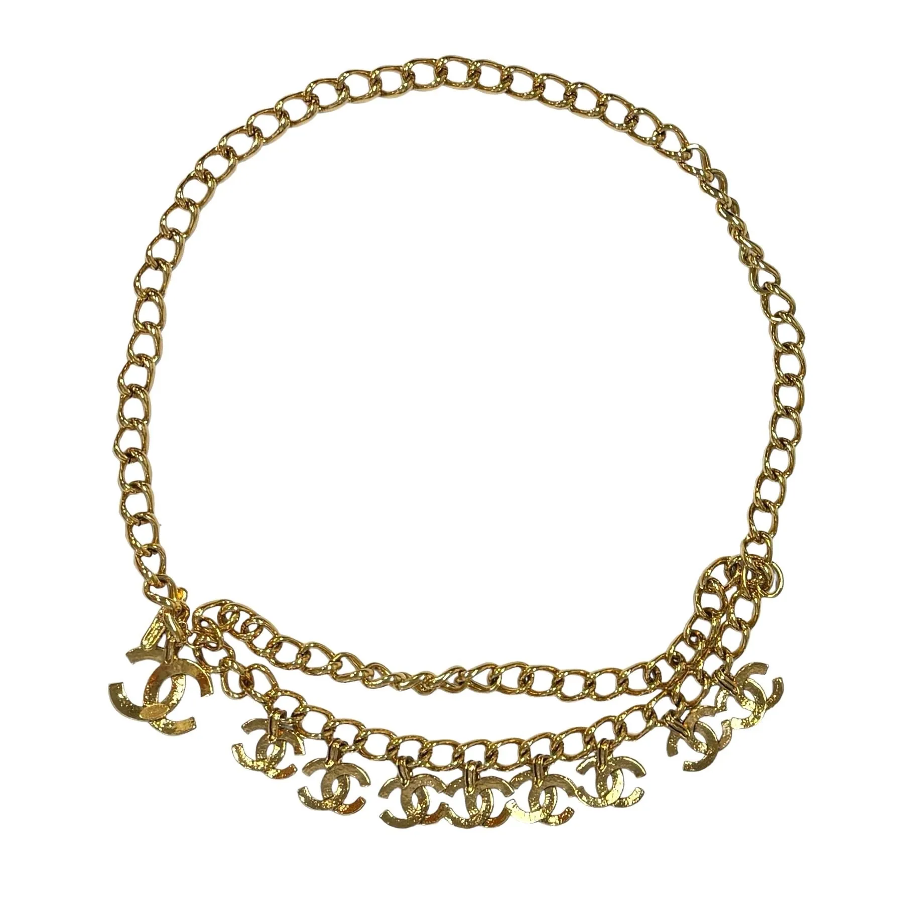 Chanel Gold Multi Logo Chain Belt