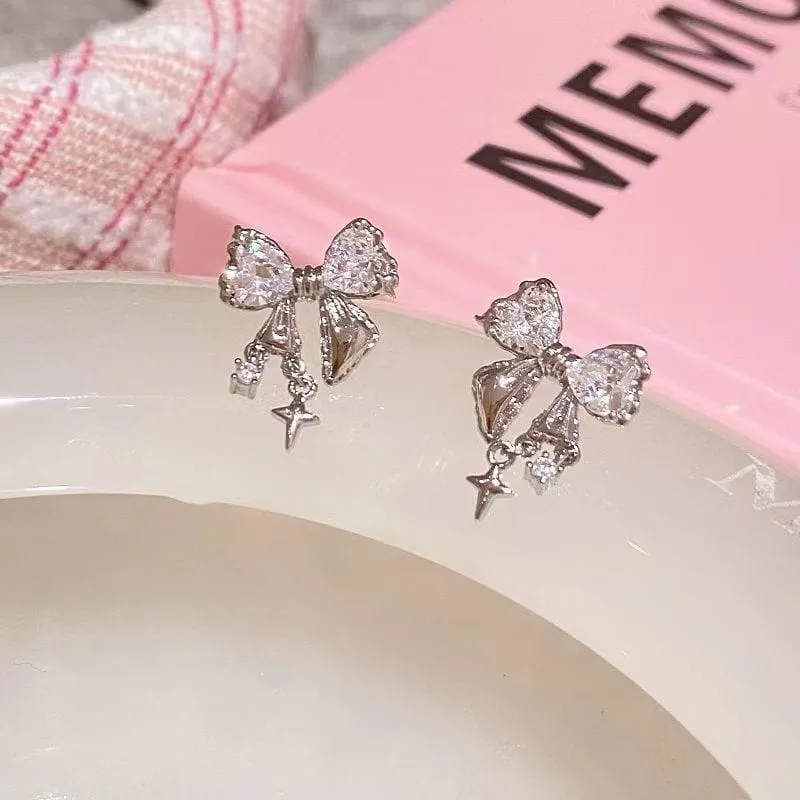 Crystal Bow Earrings