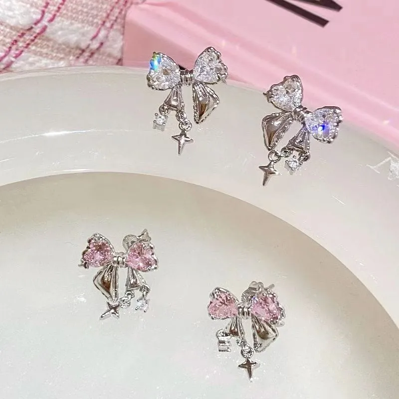 Crystal Bow Earrings