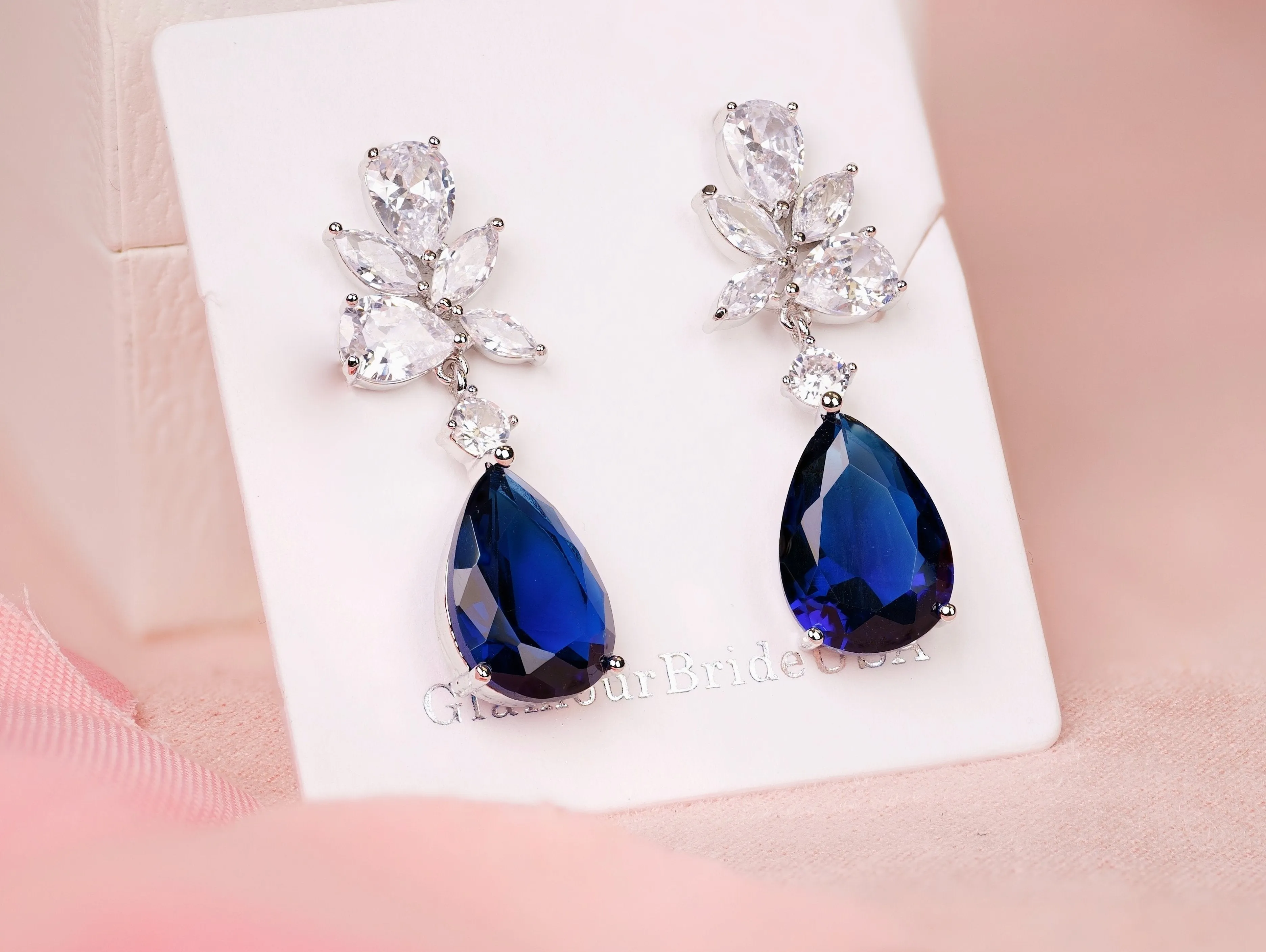 Crystal Drop Earrings - Jessica