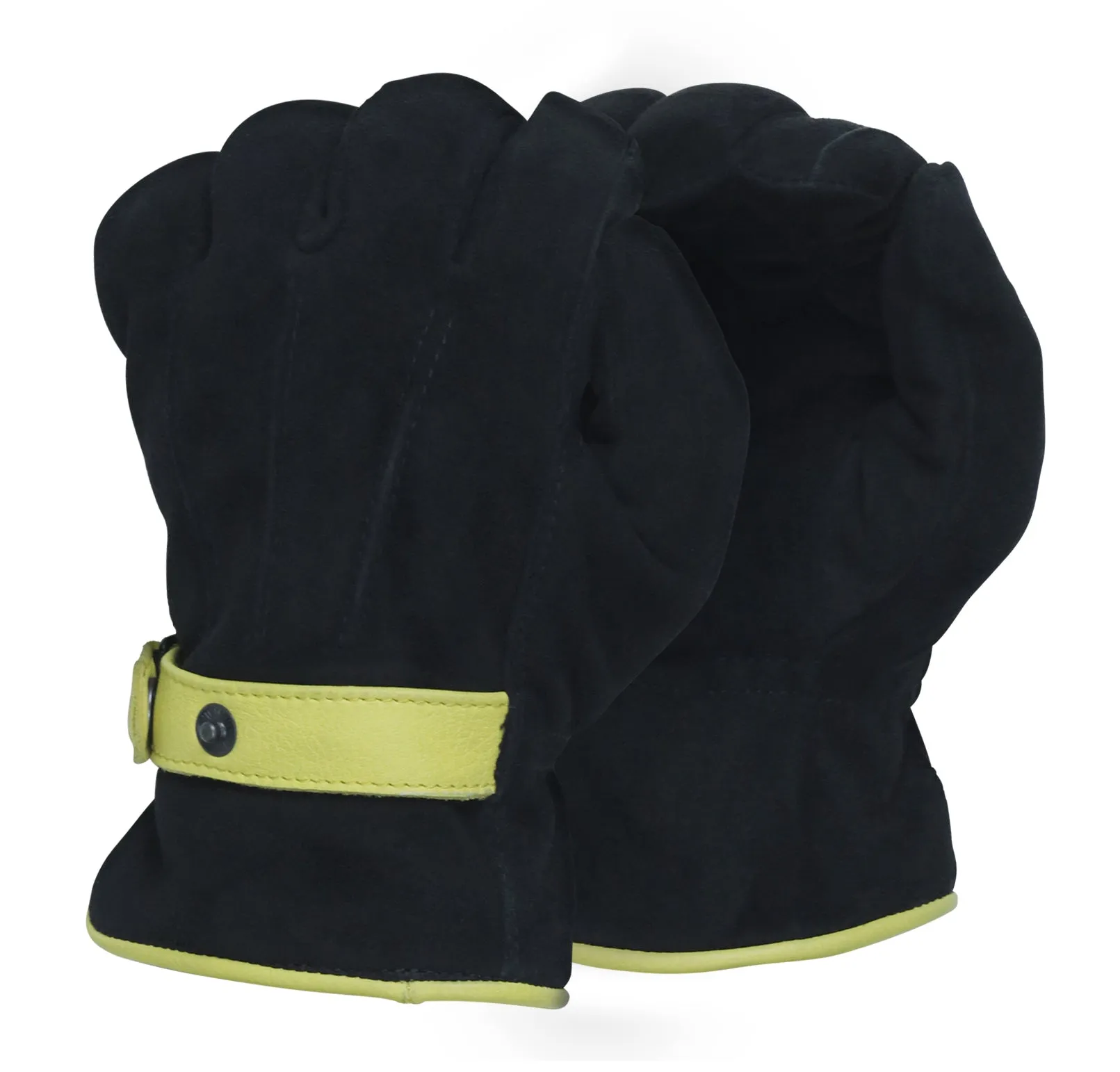 Deerskin Suede Gloves with 3M Thinsulate®  –  Black/Yellow