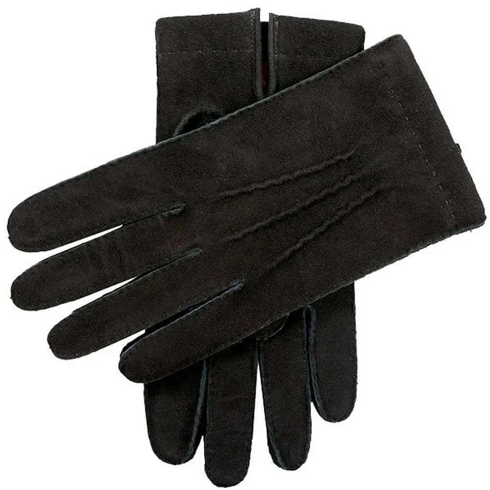 Dents Sundorne Buckskin Leather Gloves - Black/Black