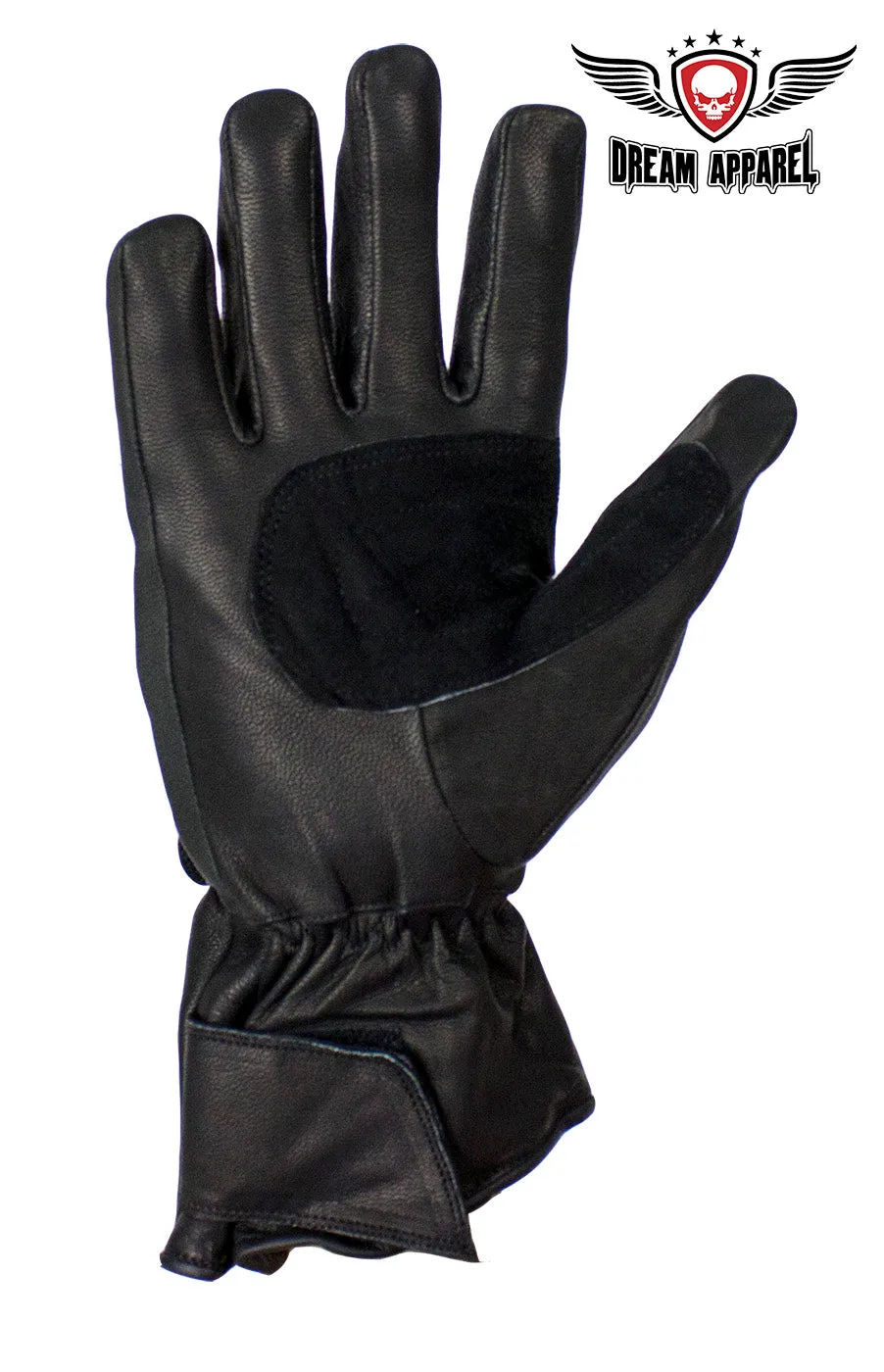 Dream Apparel Men's Leather Gauntlet Gloves With Hard Knuckle Protector