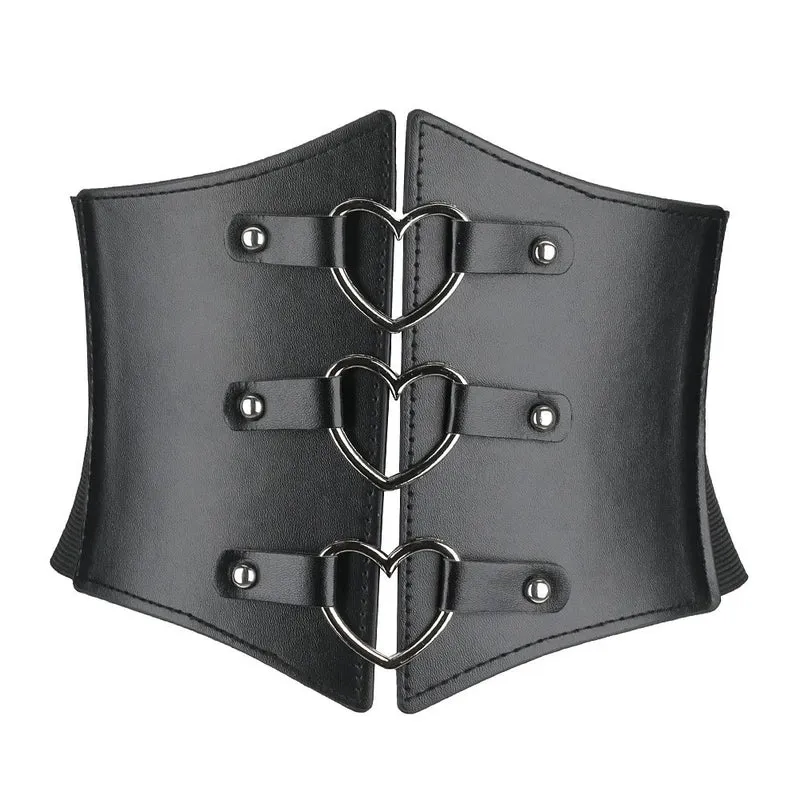 Fashion Solid Color Pu Leather Alloy Women's Corset Belts