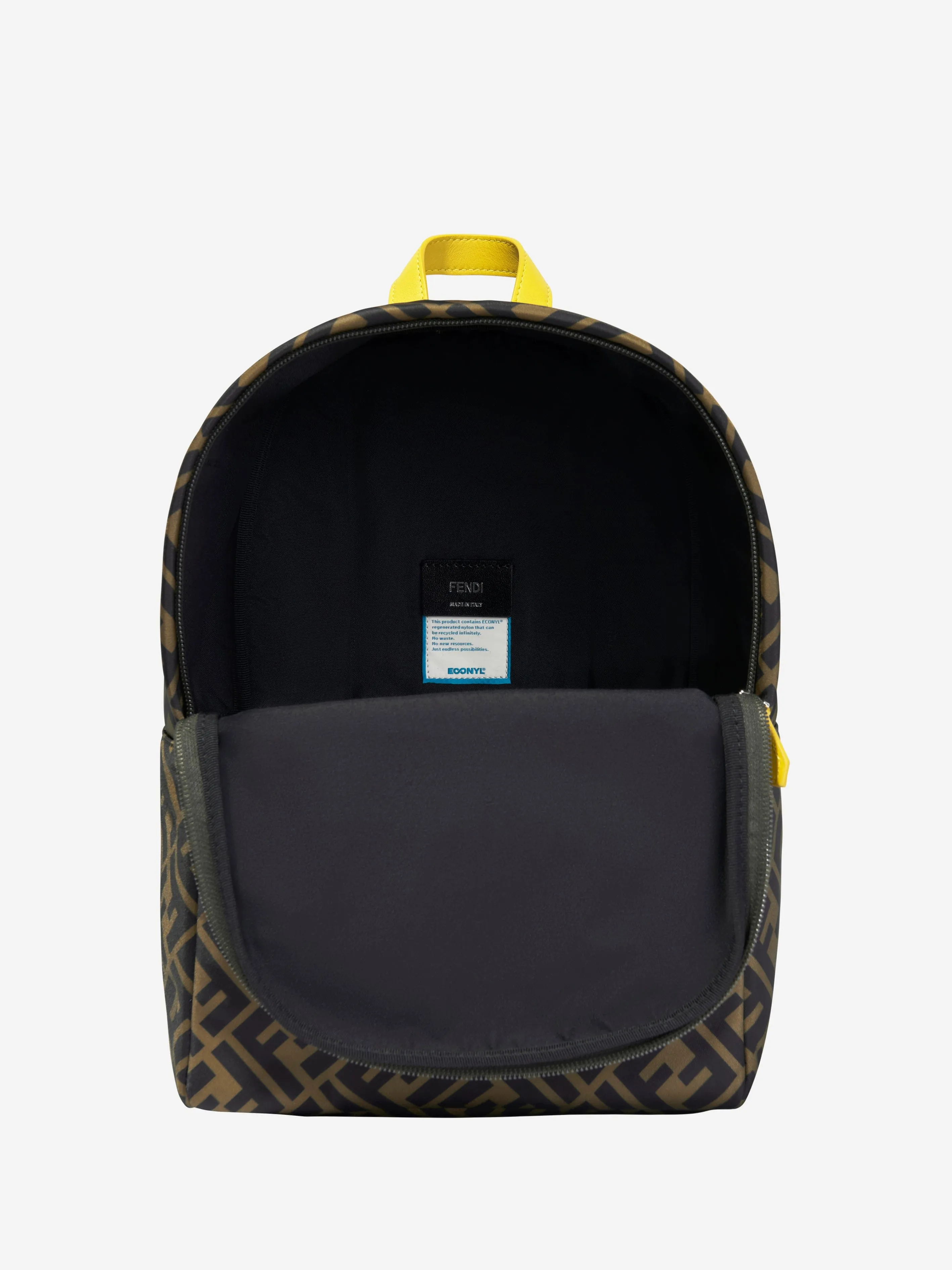 Fendi Kids FF Logo Backpack in Brown