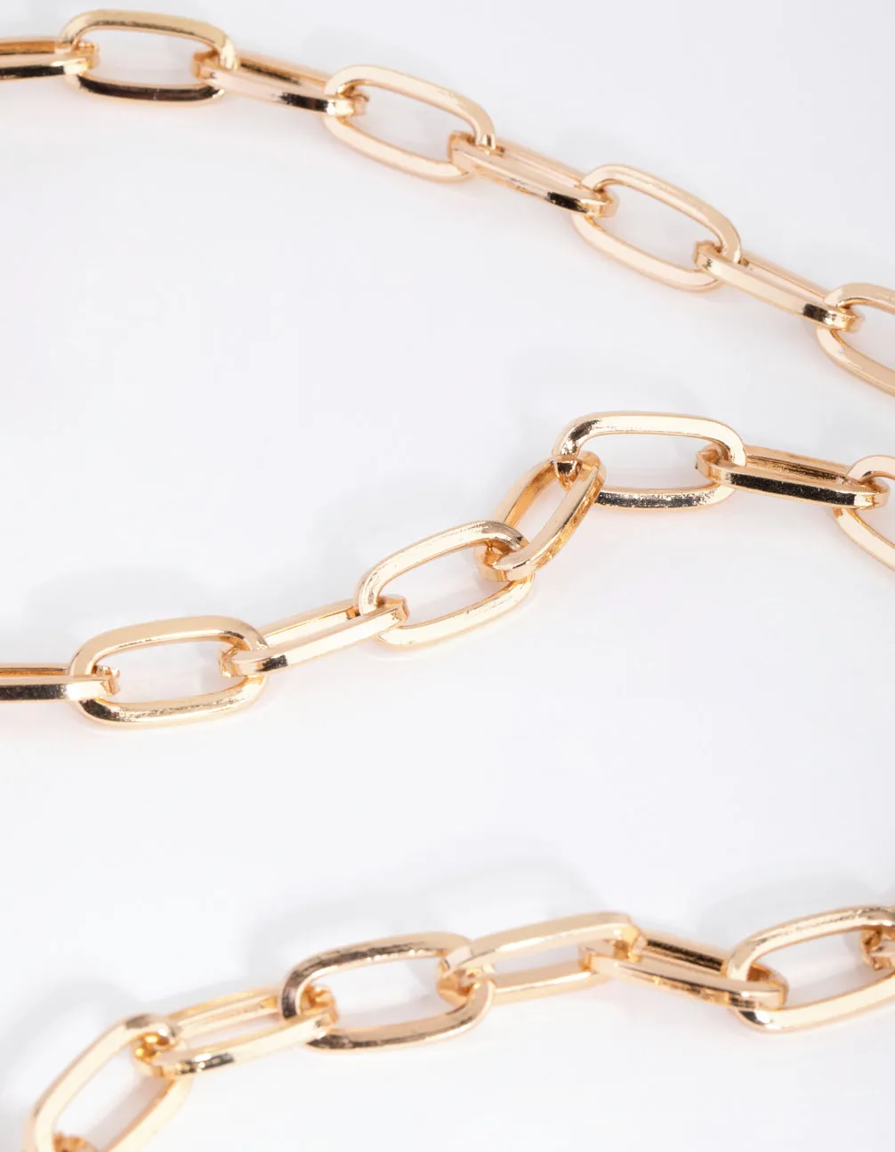 Gold Link Chain with Ball Belt