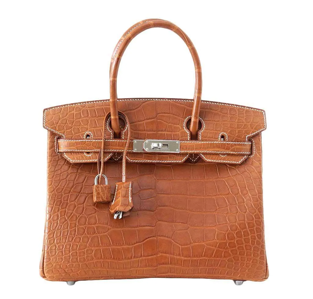 Hermes Birkin 30 Alligator Fauve Barenia Bag