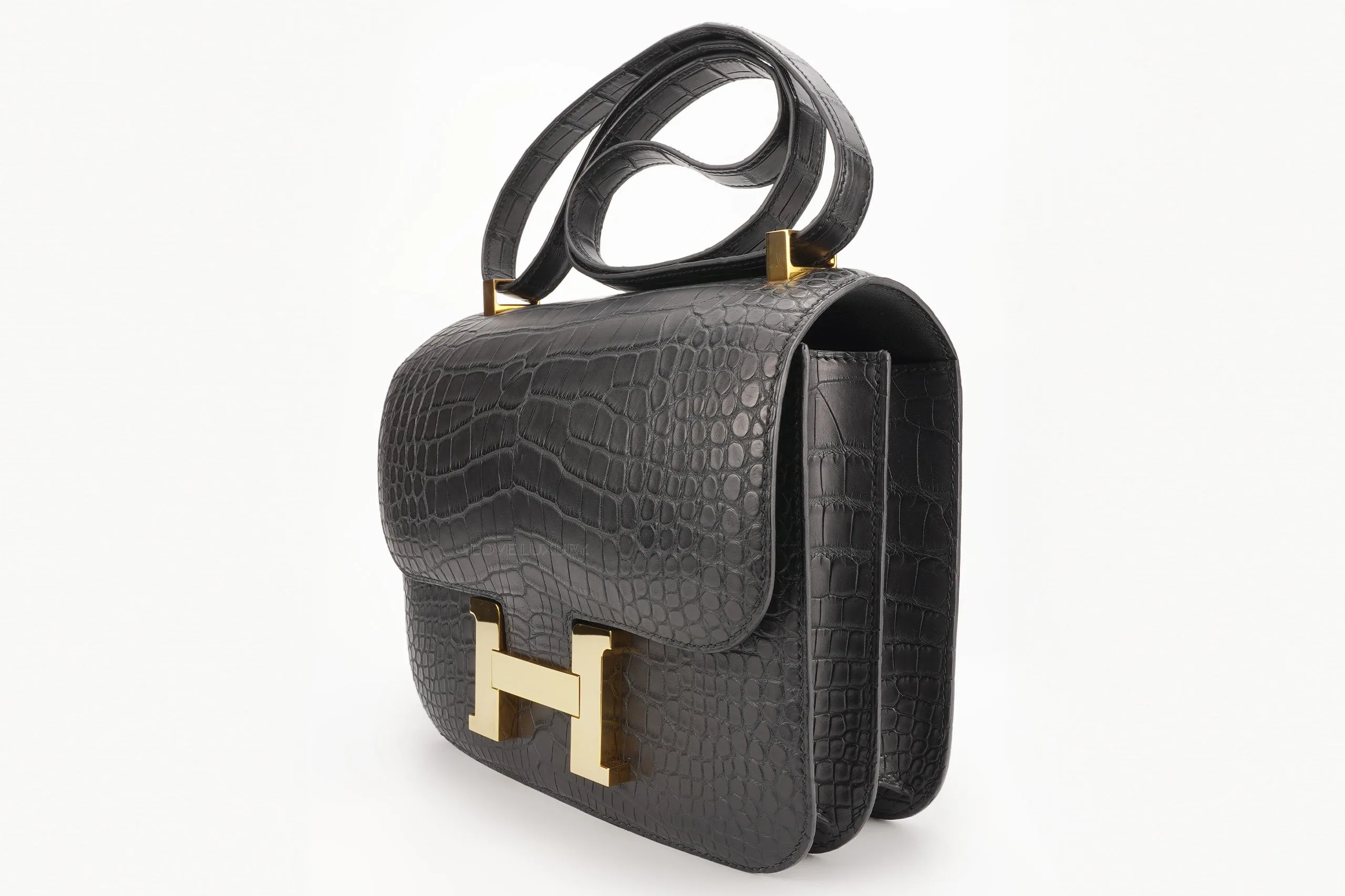 Hermès Constance 24 Exotic Alligator Black RGHW