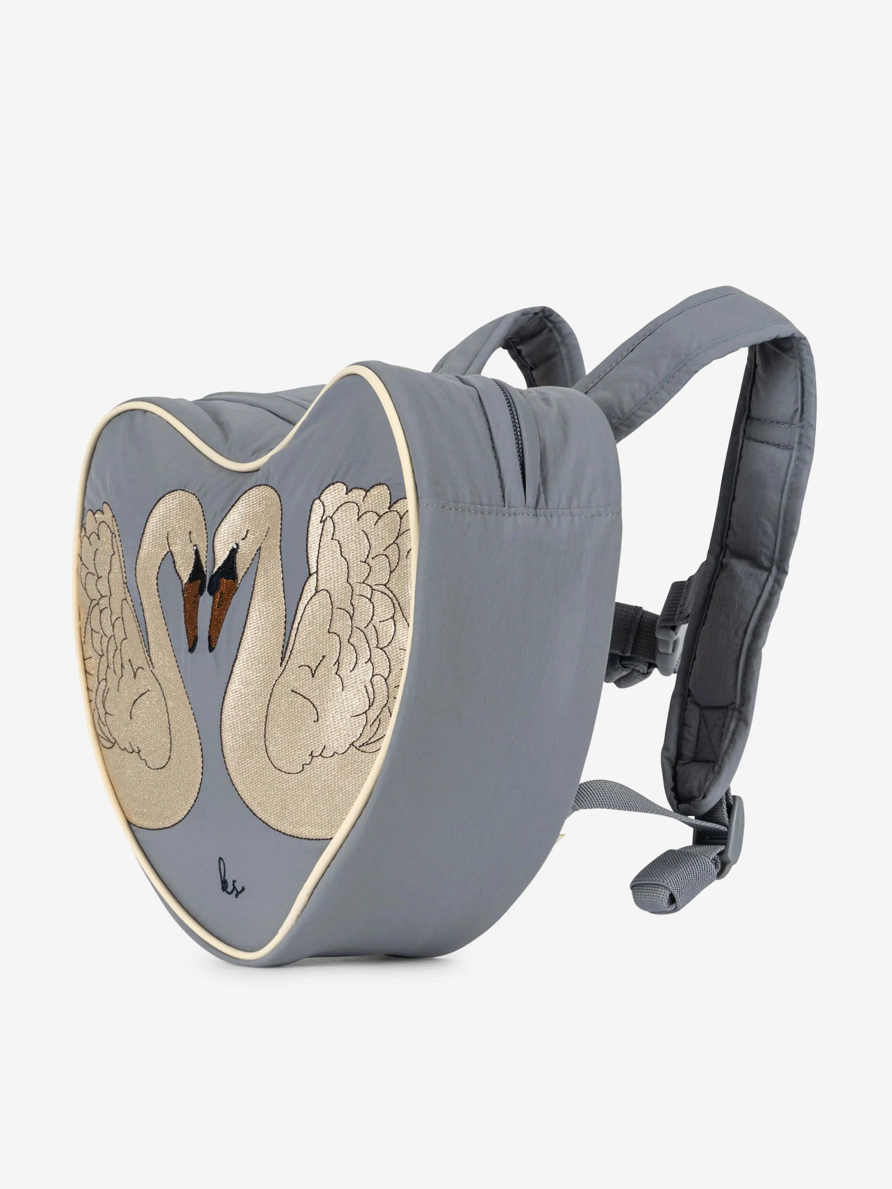 Konges Sløjd Girls Swan Heart Backpack in Blue (26cm)