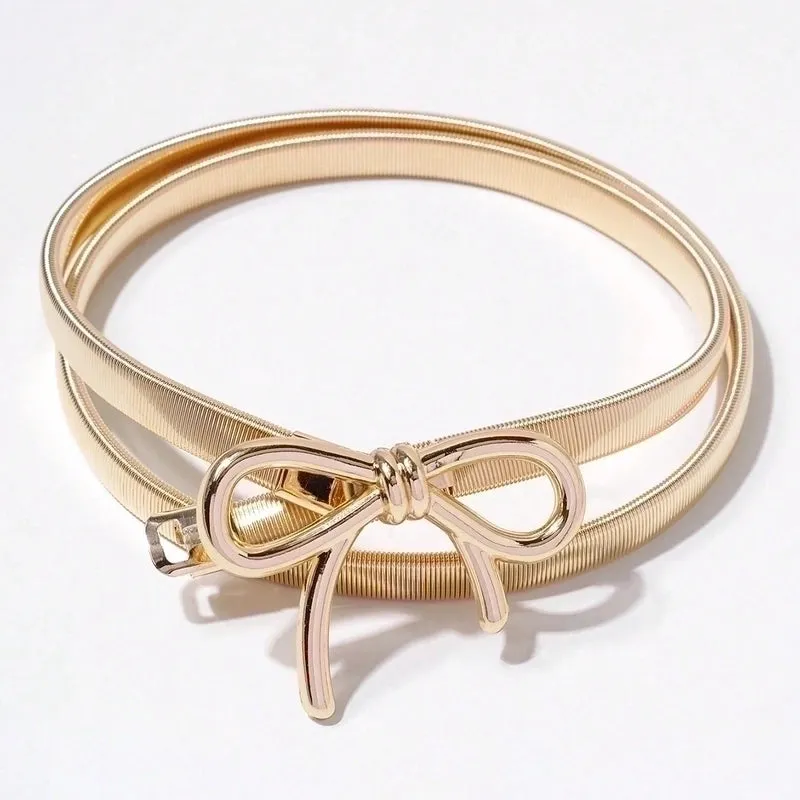 Lady Bow Knot Alloy Women's Chain Belts