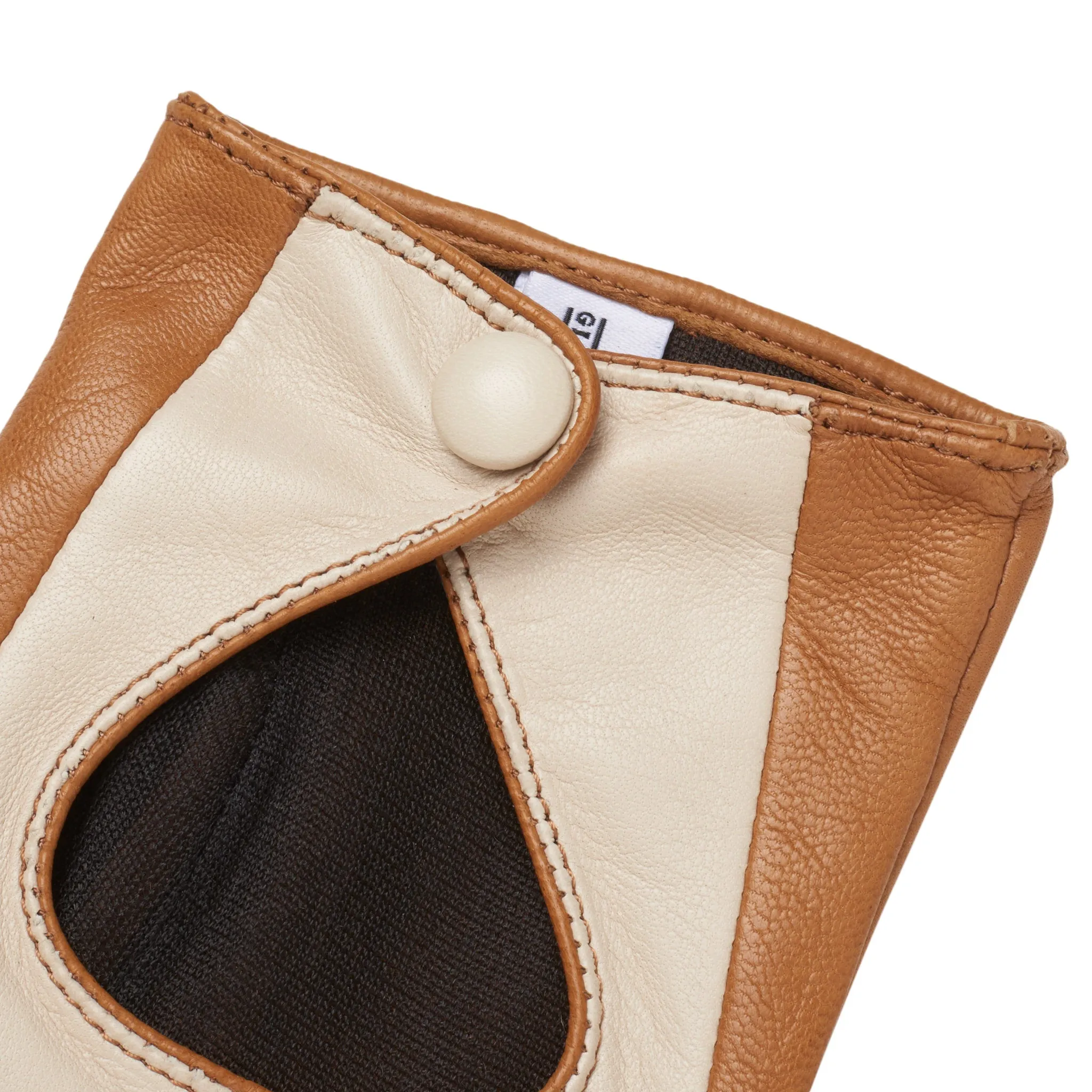 Livorno Camel and Cream Leather Gloves