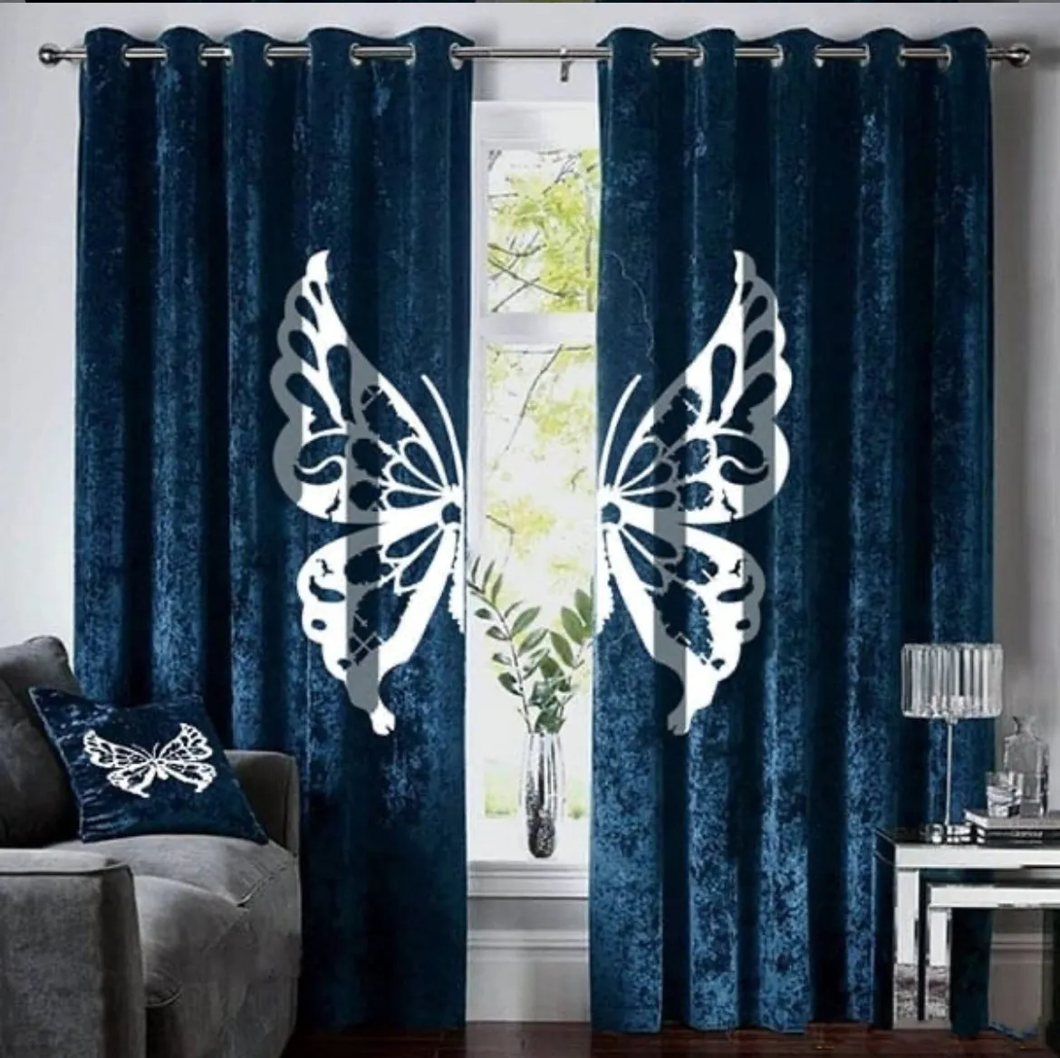 Luxury Velvet butterfly Curtains