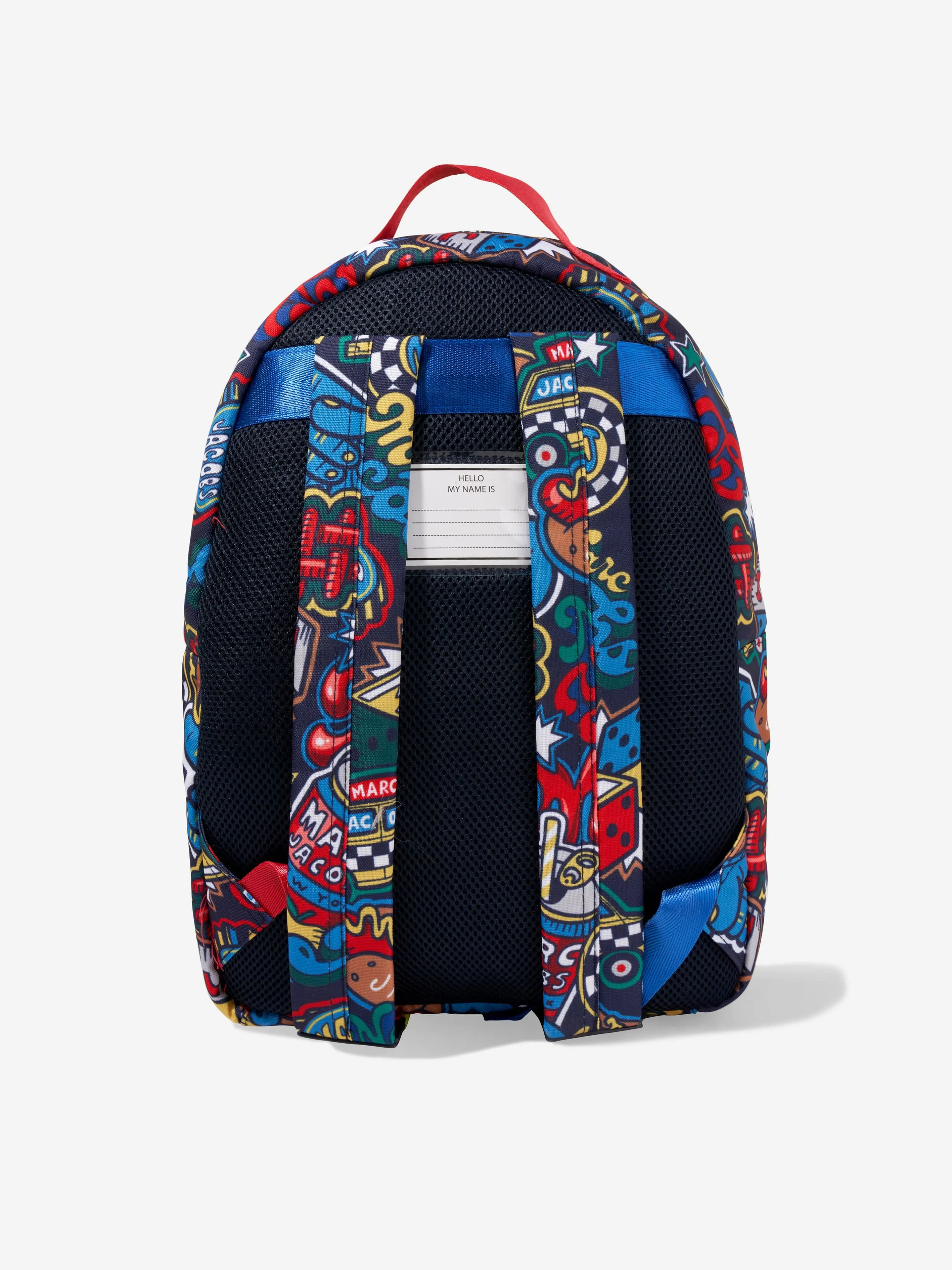 MARC JACOBS Boys Badge Print Backpack in Navy