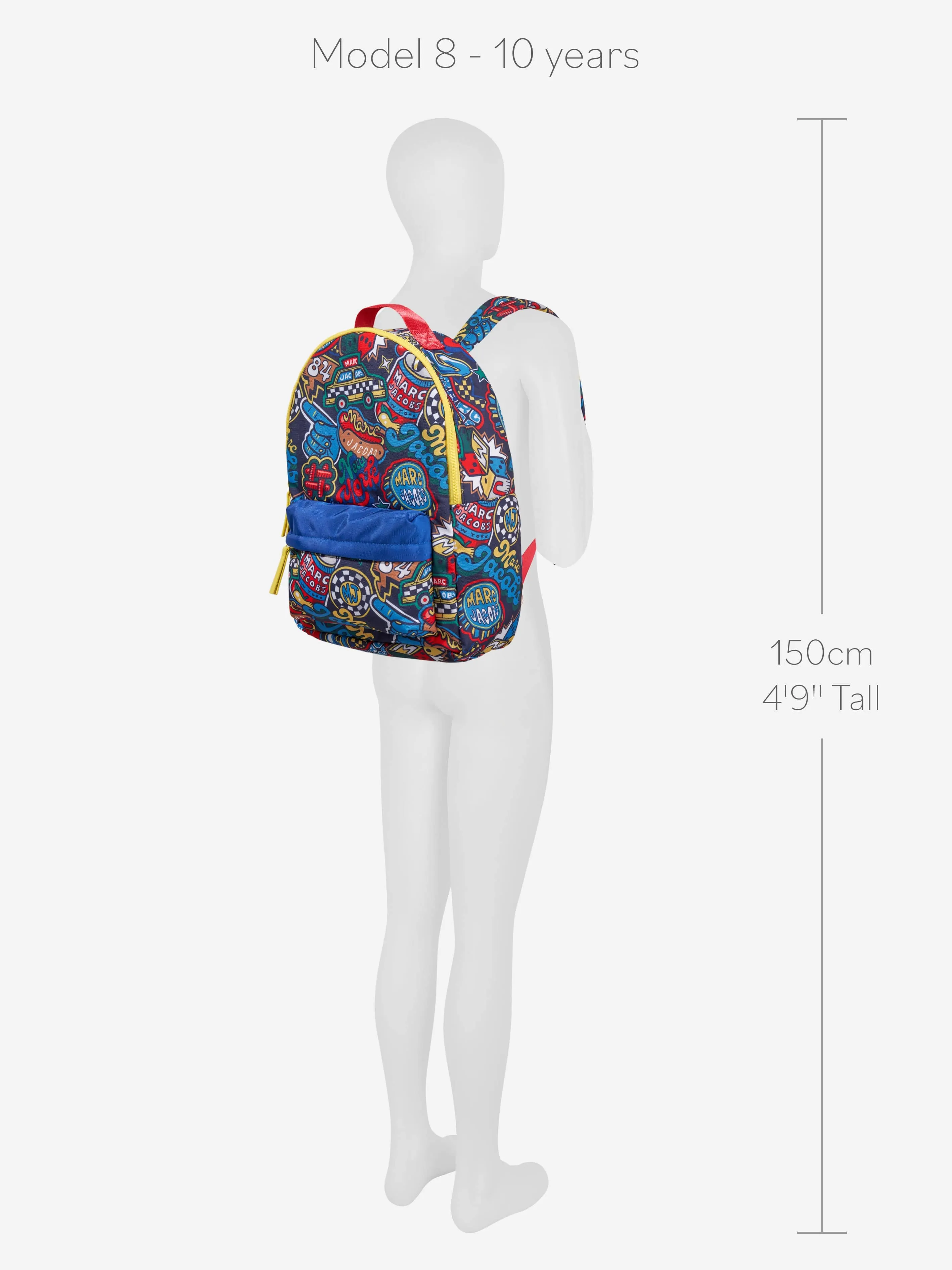 MARC JACOBS Boys Badge Print Backpack in Navy