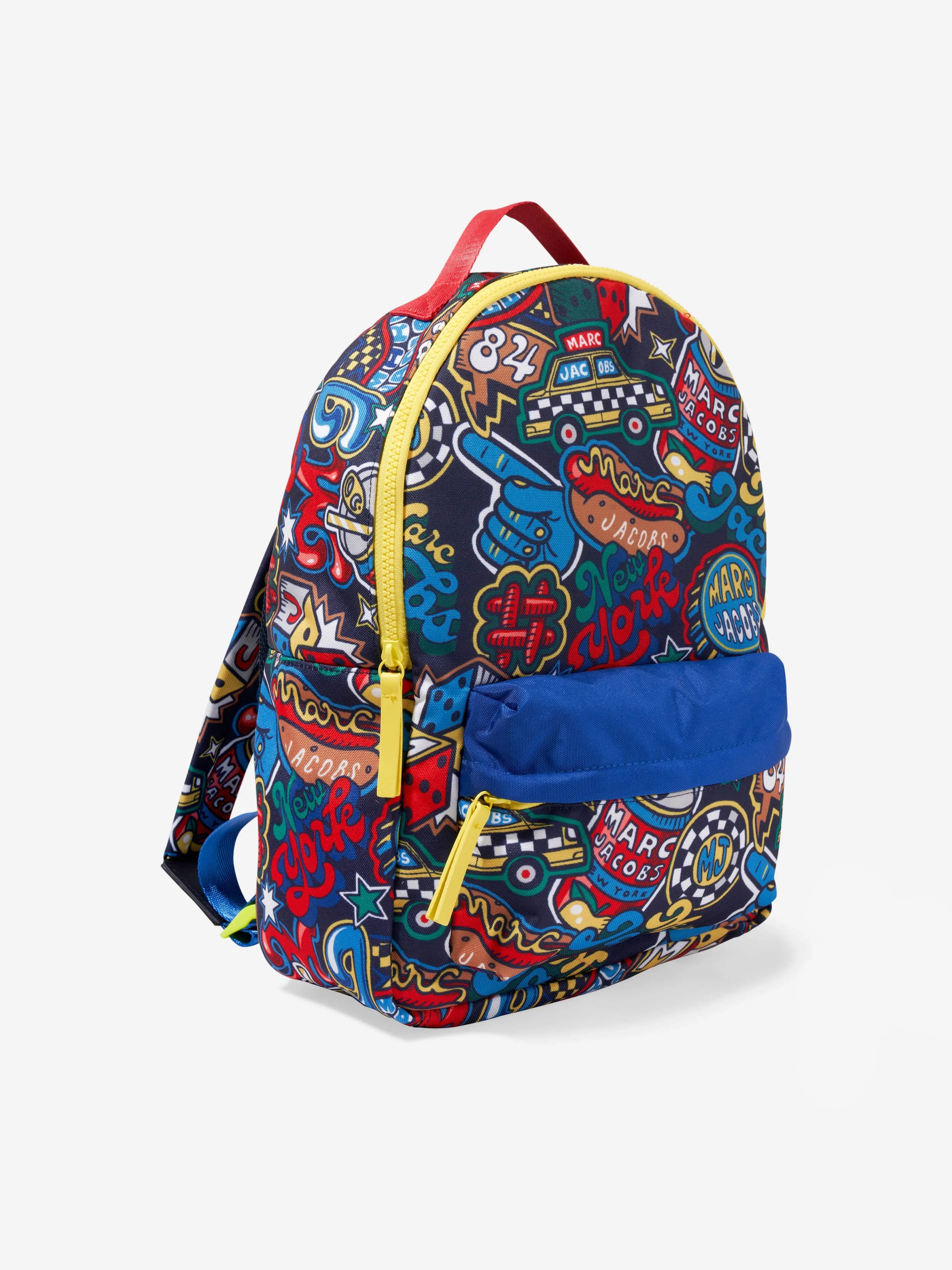 MARC JACOBS Boys Badge Print Backpack in Navy