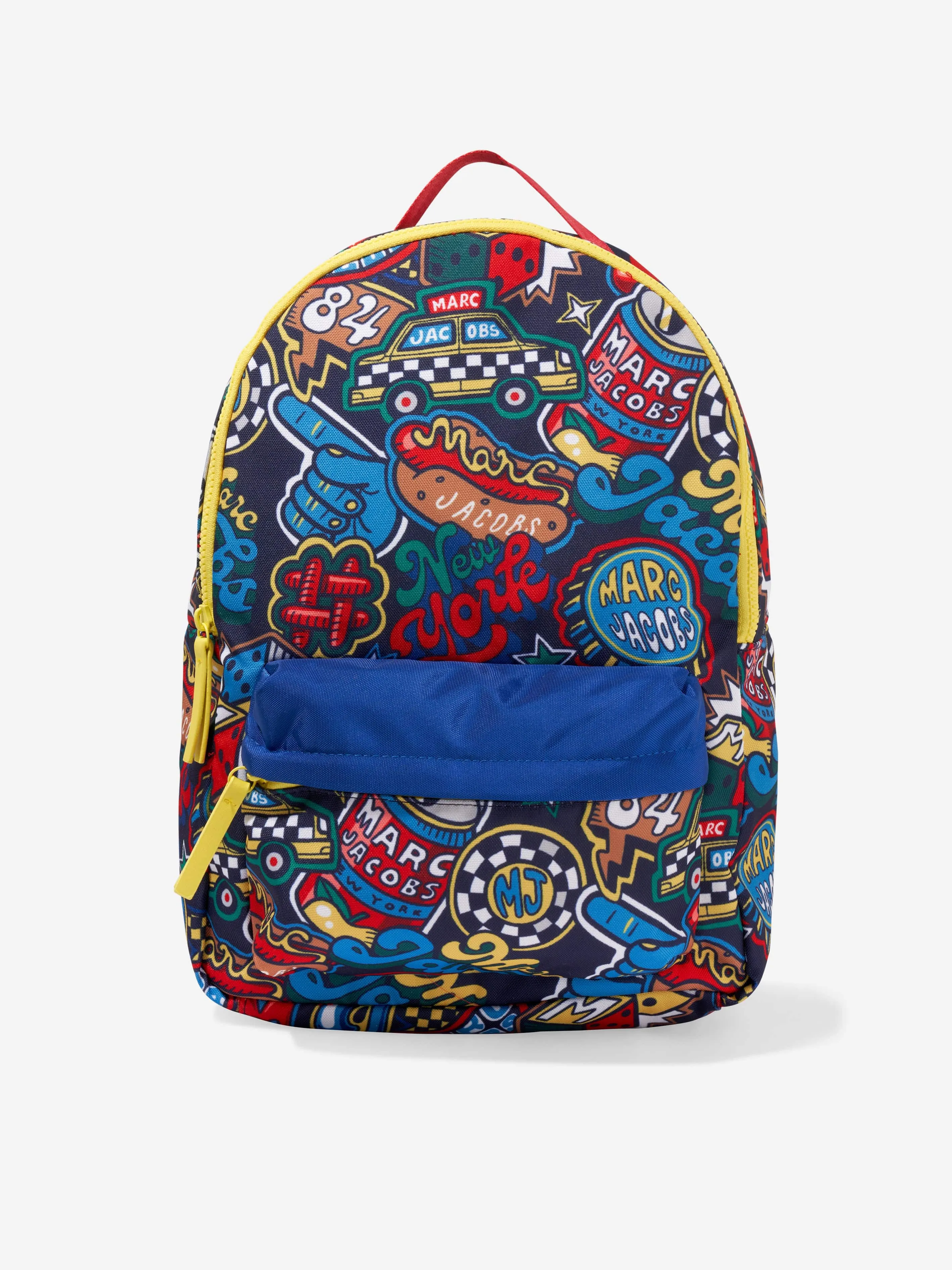 MARC JACOBS Boys Badge Print Backpack in Navy