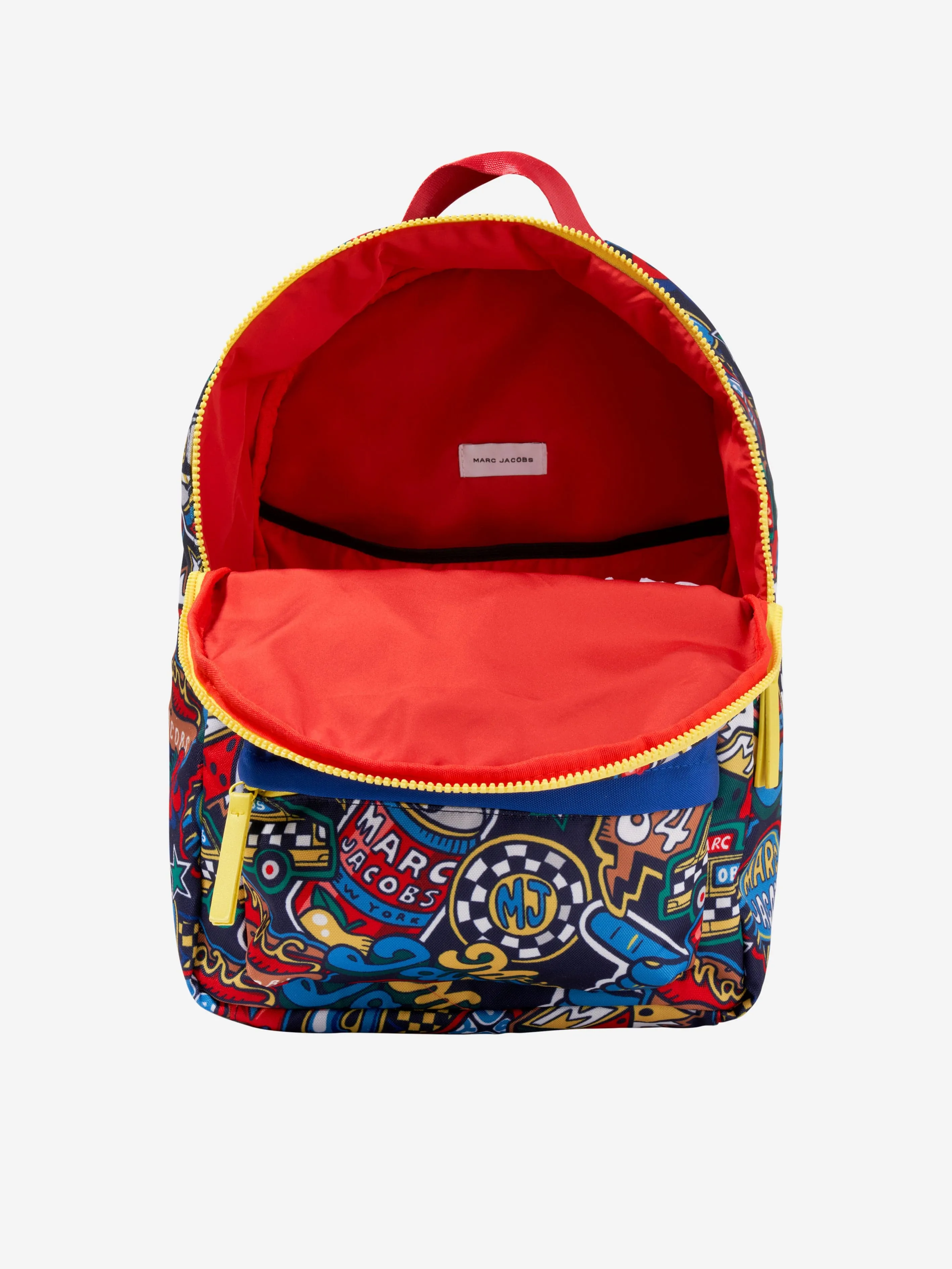 MARC JACOBS Boys Badge Print Backpack in Navy