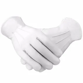 Masonic Soft Leather Gloves Plain