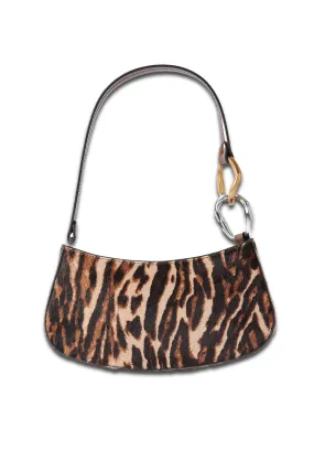 Ollie Embellished Leopard-Print Glossed-Leather Shoulder Bag