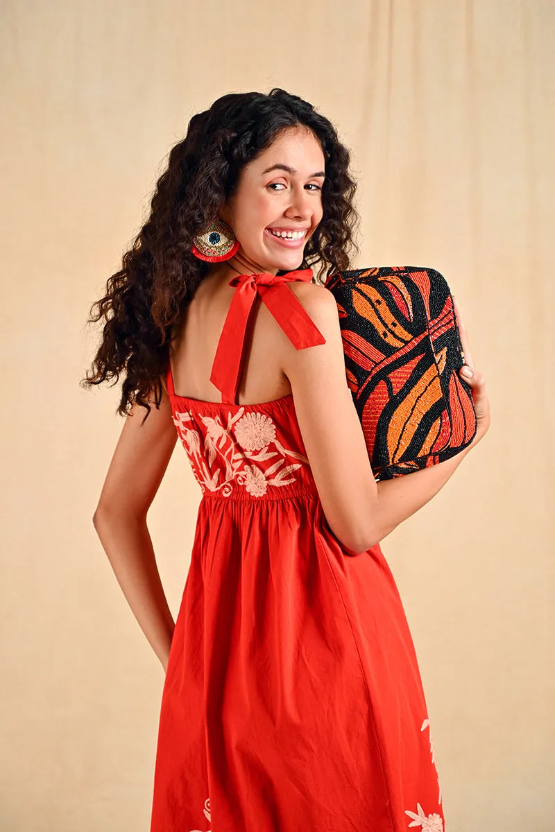 Orange Petal Canopy Shoulder Bag