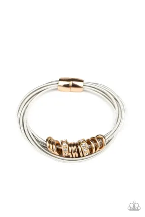 Paparazzi Bracelet ~ Magnetically Metro - Gold