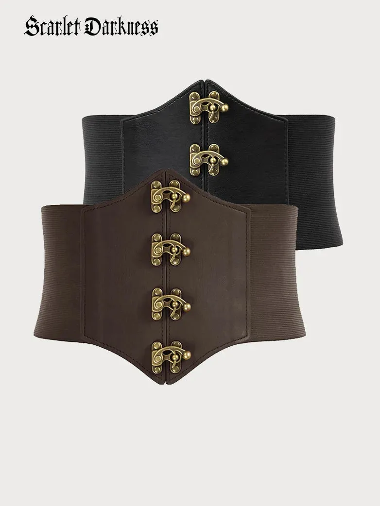 Pirate Retro Buckle Wide Waist Stretch Corset Belts