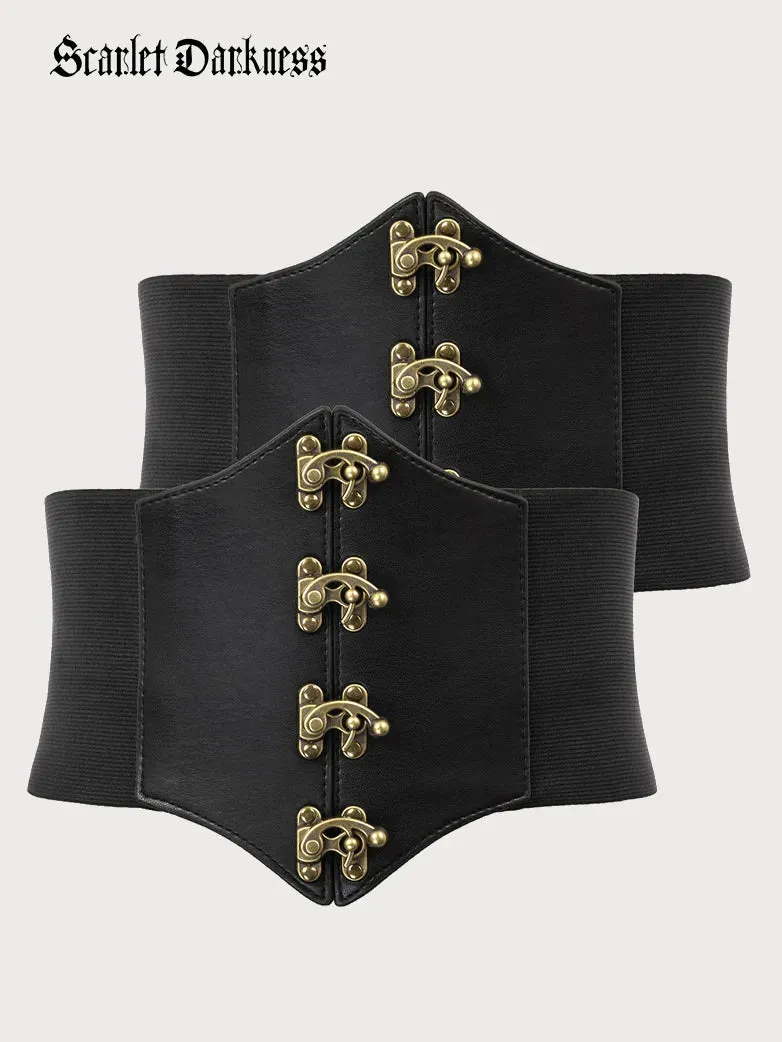 Pirate Retro Buckle Wide Waist Stretch Corset Belts