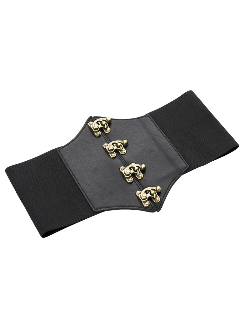 Pirate Retro Buckle Wide Waist Stretch Corset Belts