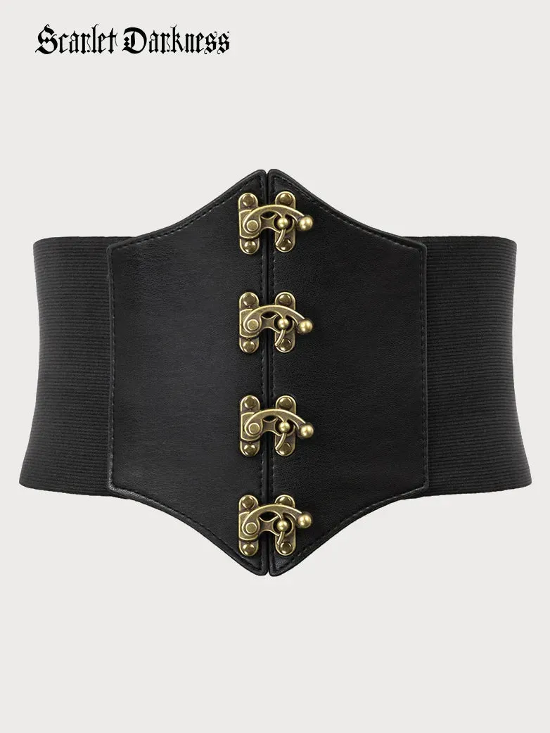 Pirate Retro Buckle Wide Waist Stretch Corset Belts