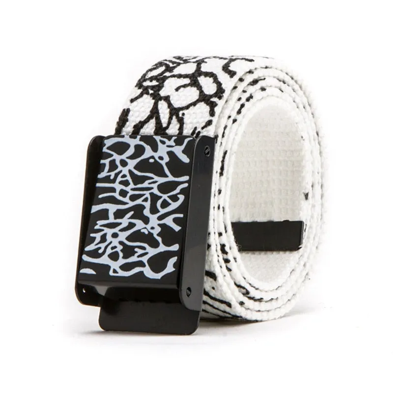 Printed Canvas Webbing Belt