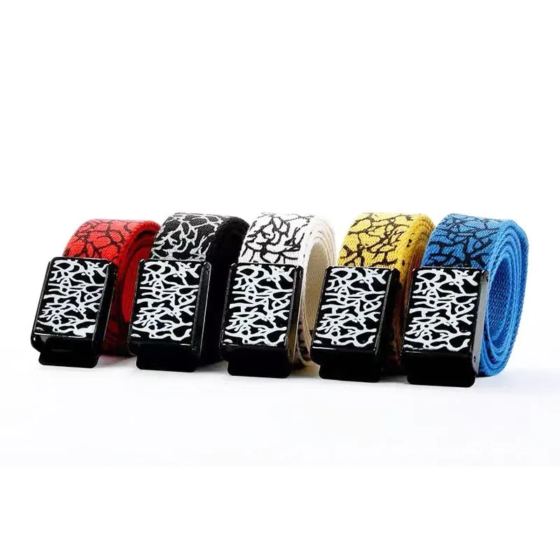 Printed Canvas Webbing Belt