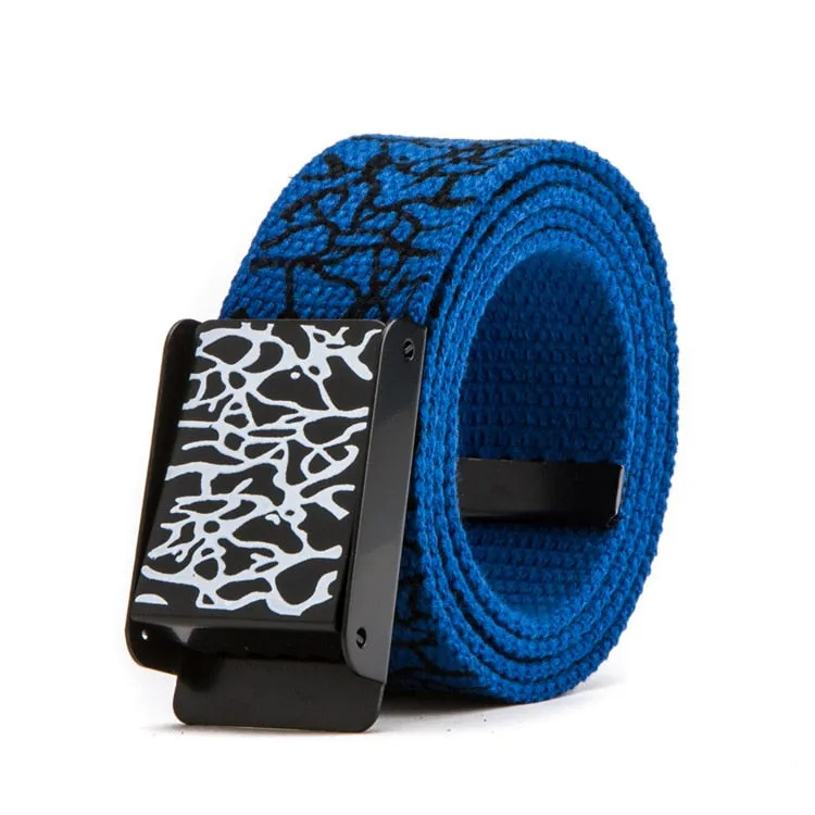 Printed Canvas Webbing Belt