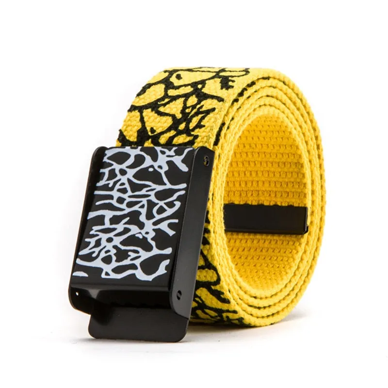 Printed Canvas Webbing Belt