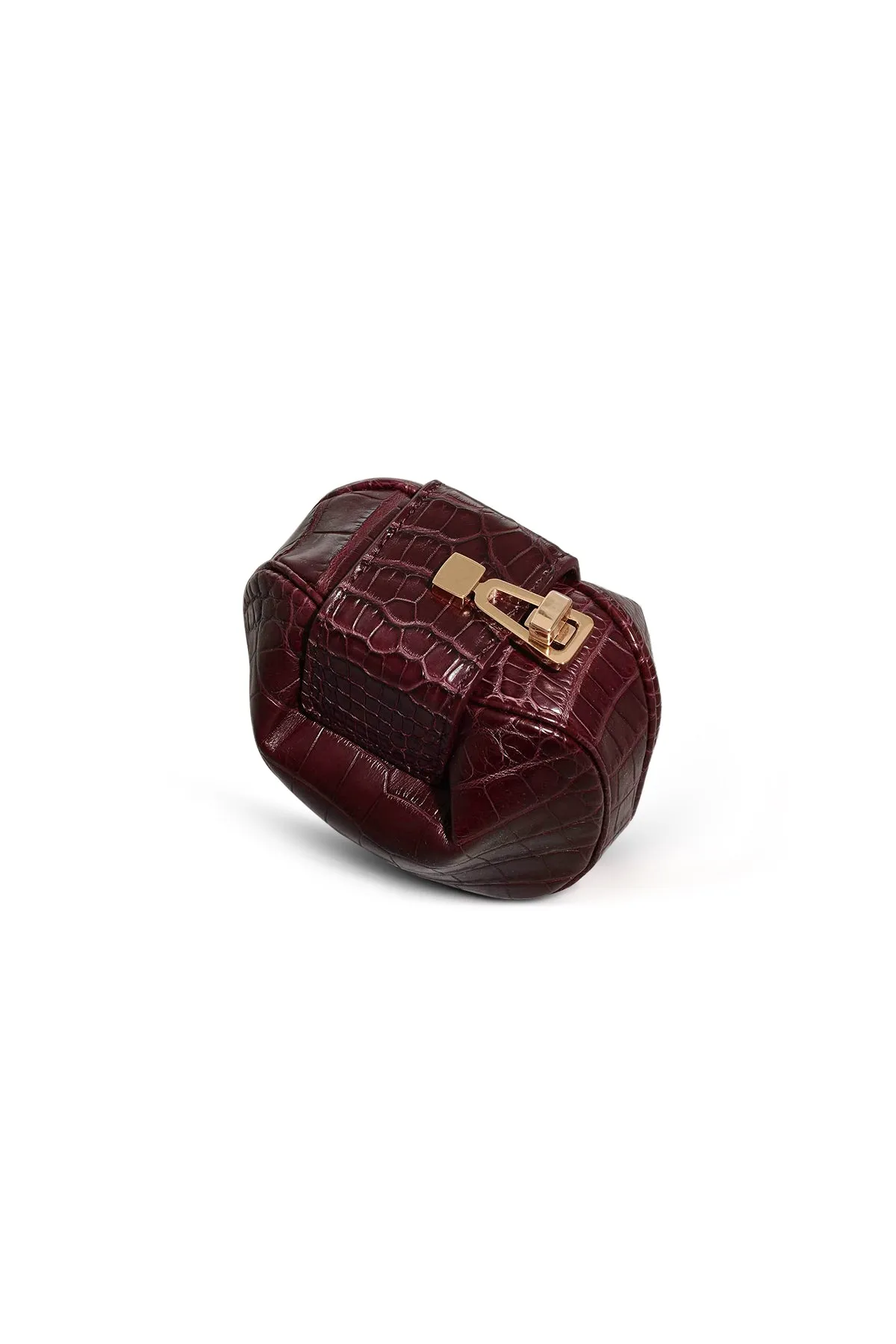 Rafaela Coin Purse in Bordeaux Crocodile Leather