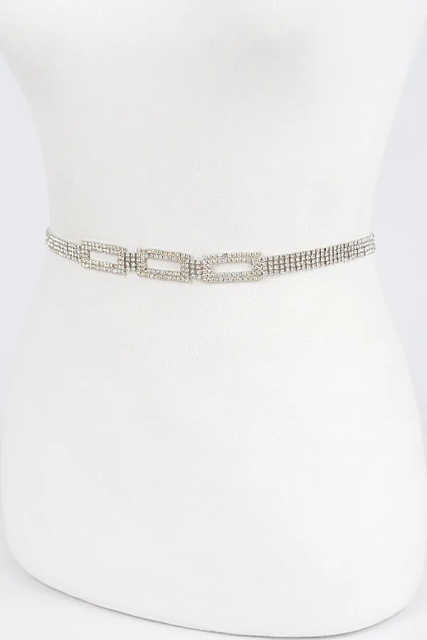 Rhinestone Chain Belt