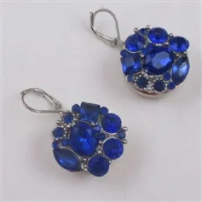 Royal Blue Multi-stone Crystal Earrings