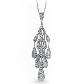 Simon G. Pave Diamond Teardrop "Chandelier" Drop Pendant