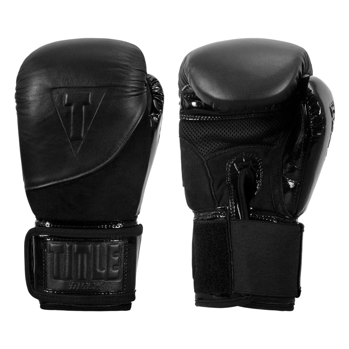 TITLE Black Blitz Fit Boxing Gloves