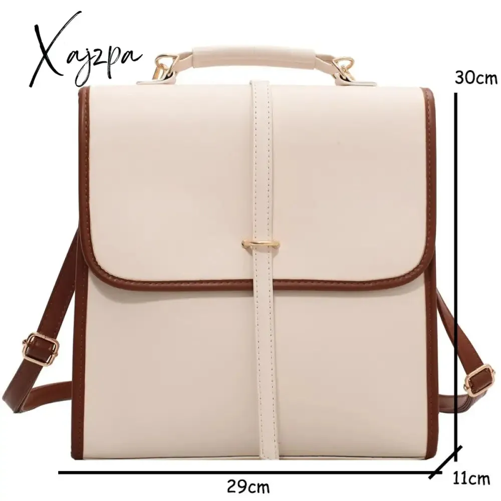 Xajzpa - Fashion Backpack High Quality Leather New Designer Backpacks for Teenage Girls Female School Shoulder Bag Women Backpack Purse