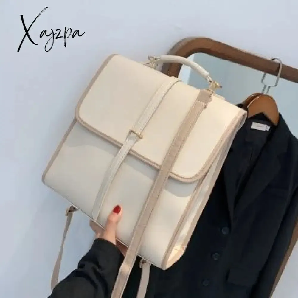 Xajzpa - Fashion Backpack High Quality Leather New Designer Backpacks for Teenage Girls Female School Shoulder Bag Women Backpack Purse