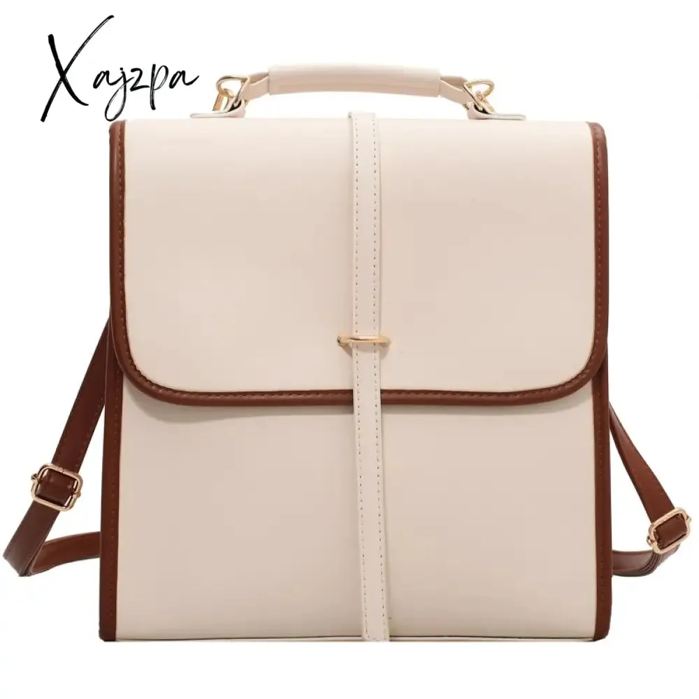 Xajzpa - Fashion Backpack High Quality Leather New Designer Backpacks for Teenage Girls Female School Shoulder Bag Women Backpack Purse